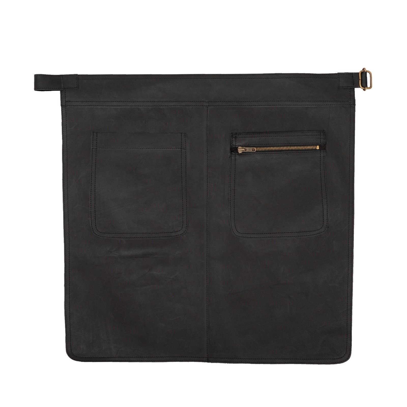 Handcrafted Leather Half Apron with Pockets