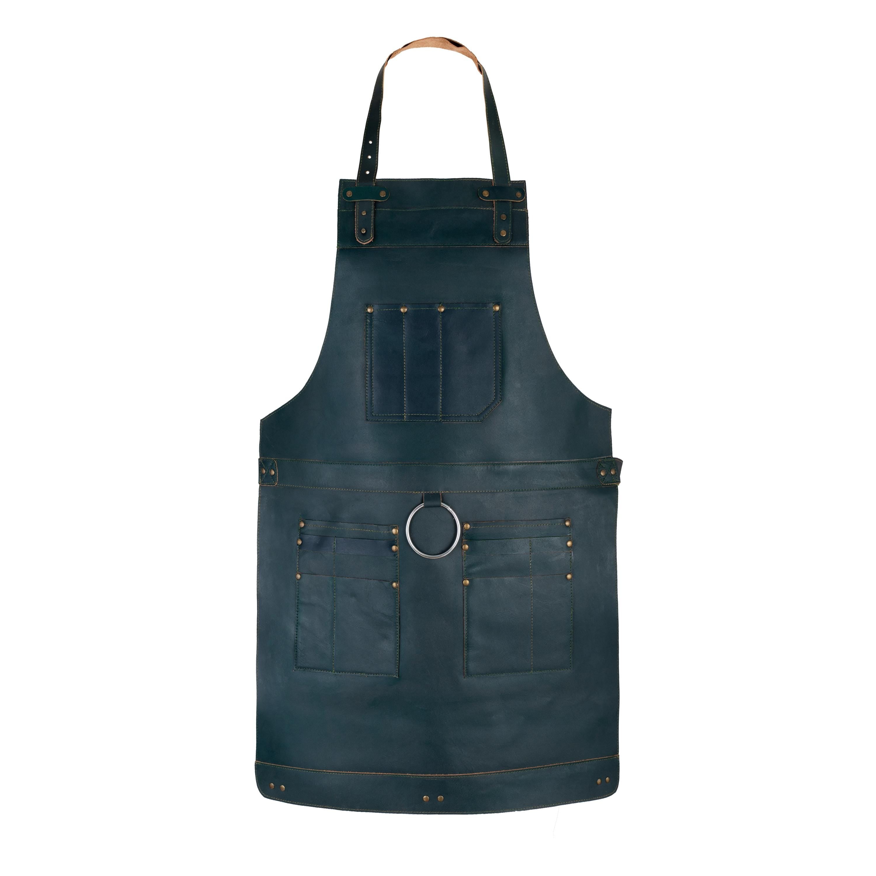Handmade Full Grain Leather Apron: Chef, BBQ, Craftsman
