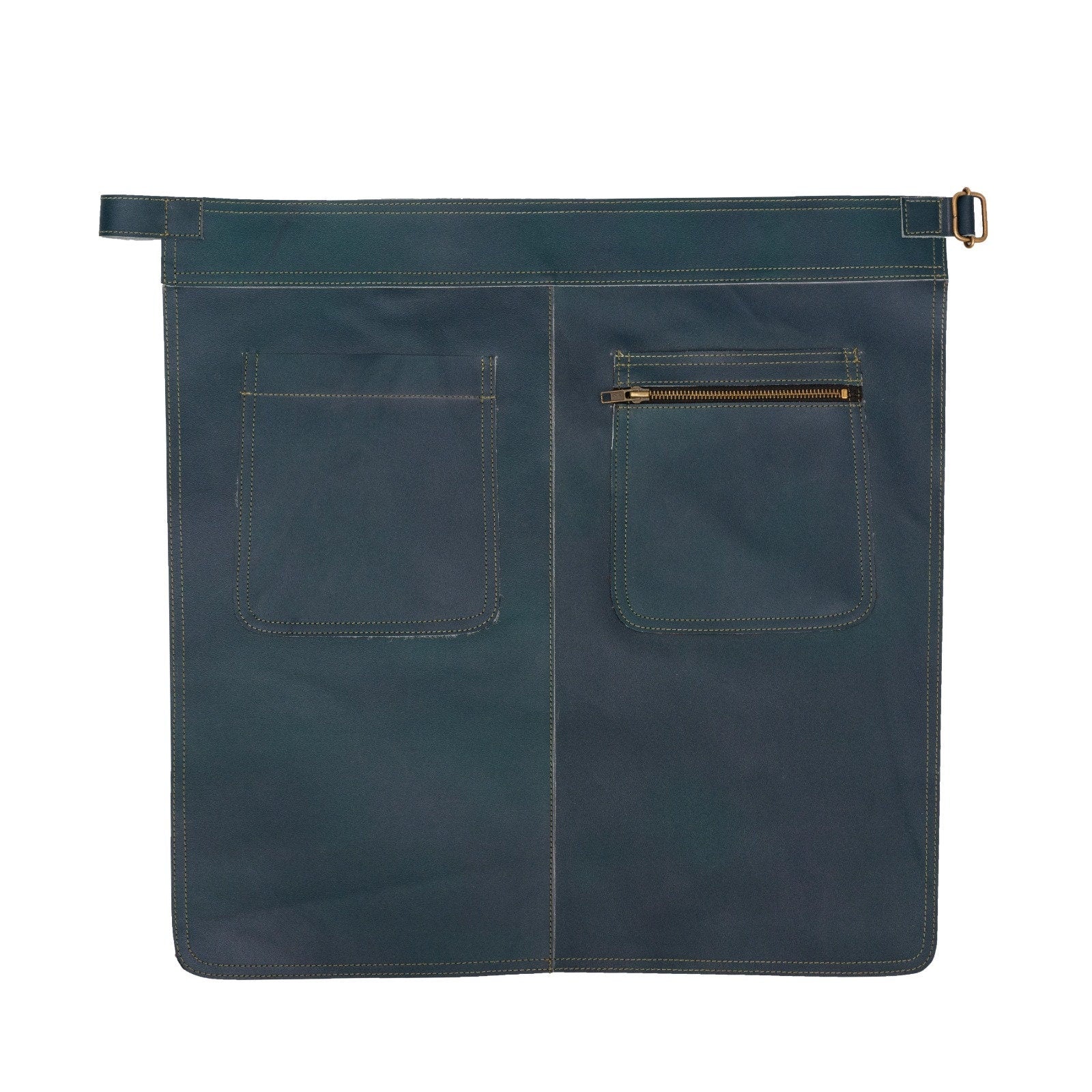 Handcrafted Leather Half Apron with Pockets