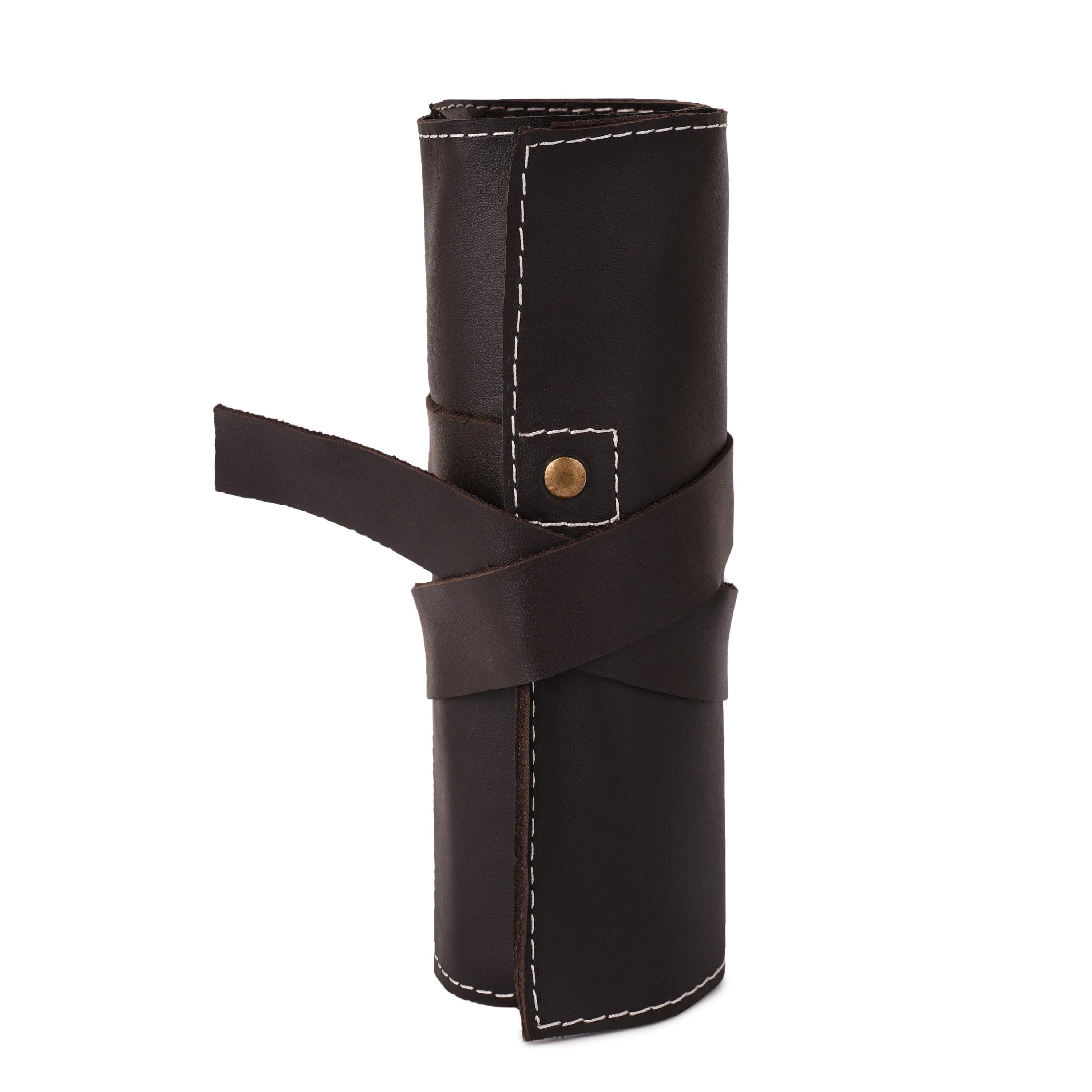 Handmade Full Grain Leather Watch Roll: Tanner London Travel Case