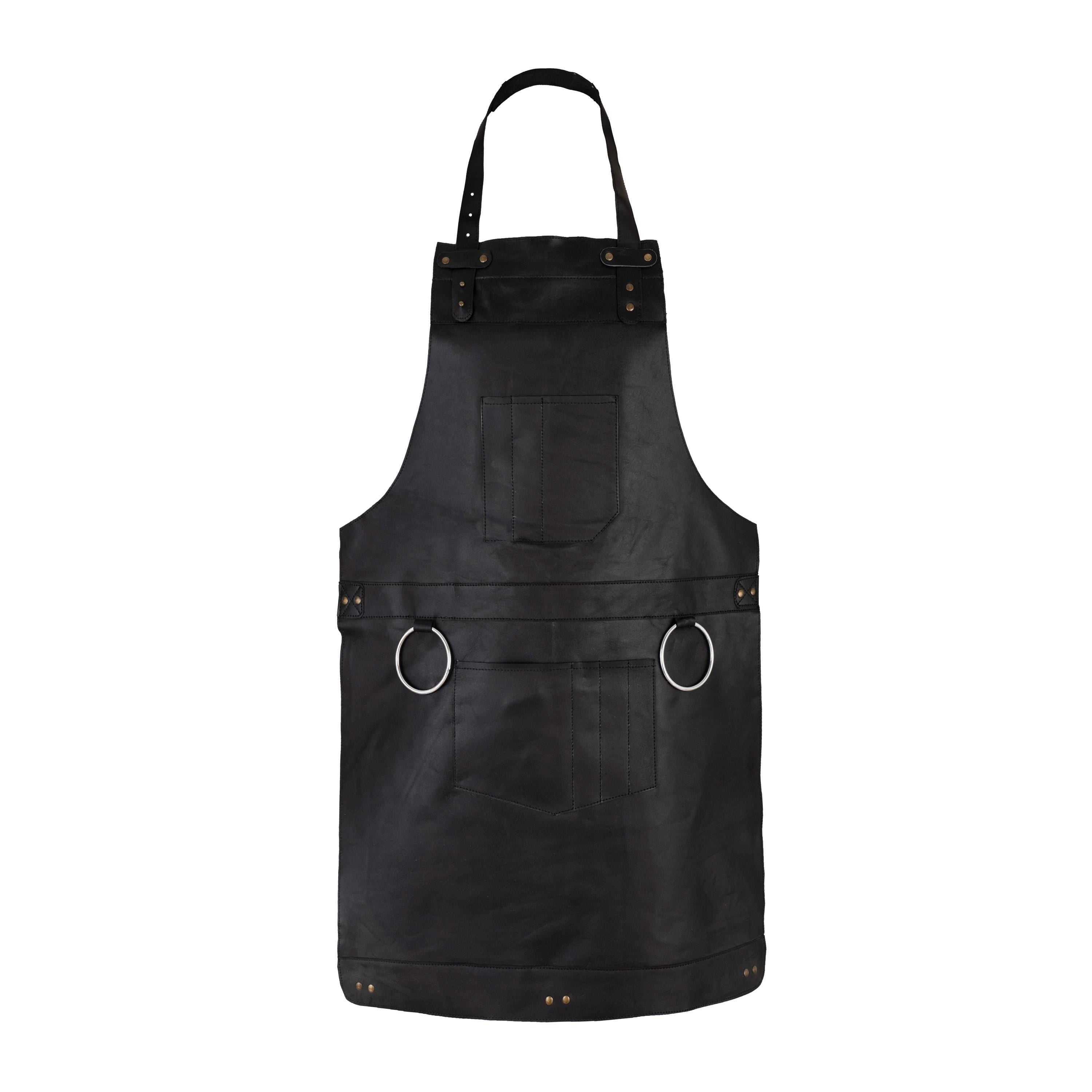 Handmade Full Grain Leather Apron: Adjustable Fit, Chef BBQ Workshop