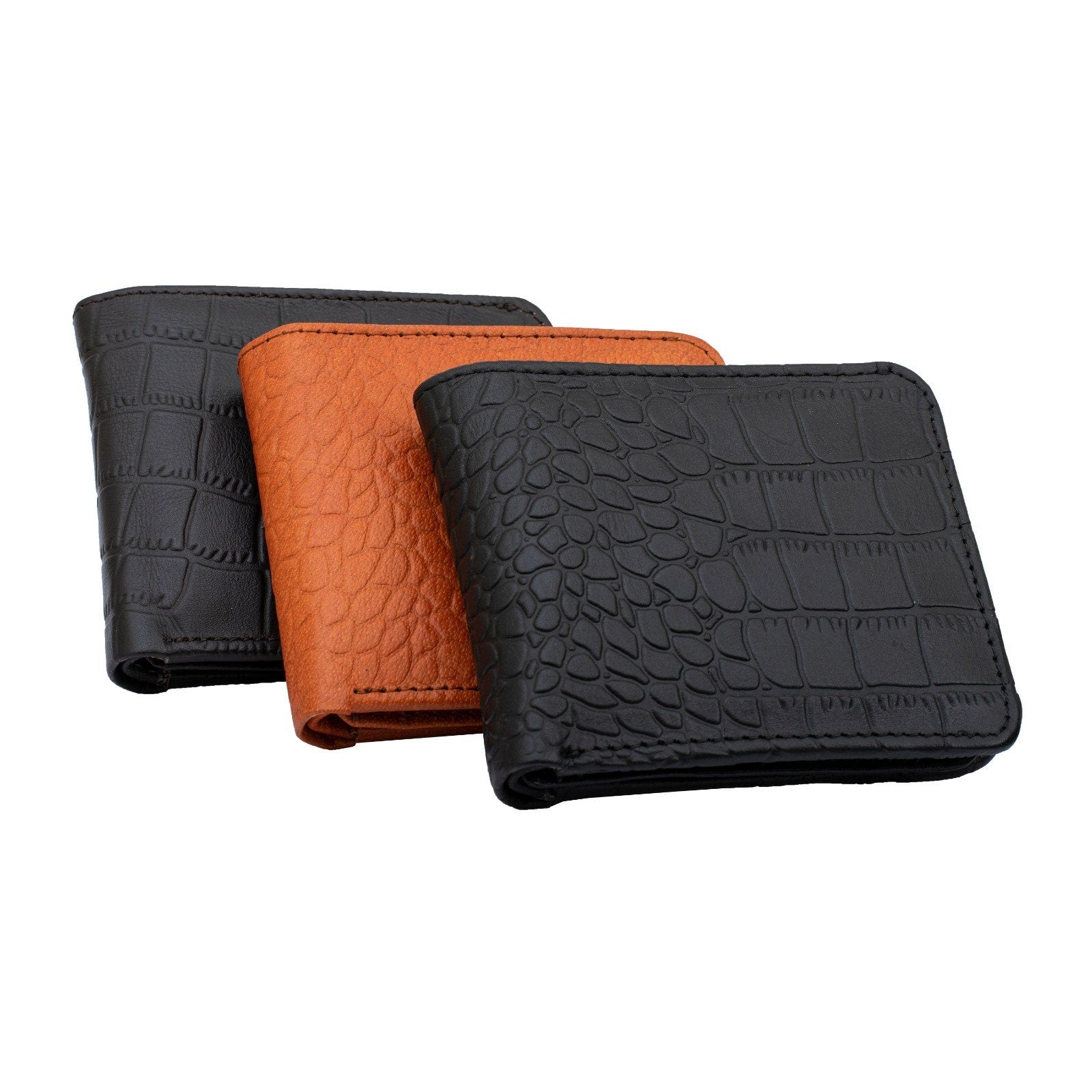Tanner London Embossed Crocodile Print Leather Wallet: RFID Protection