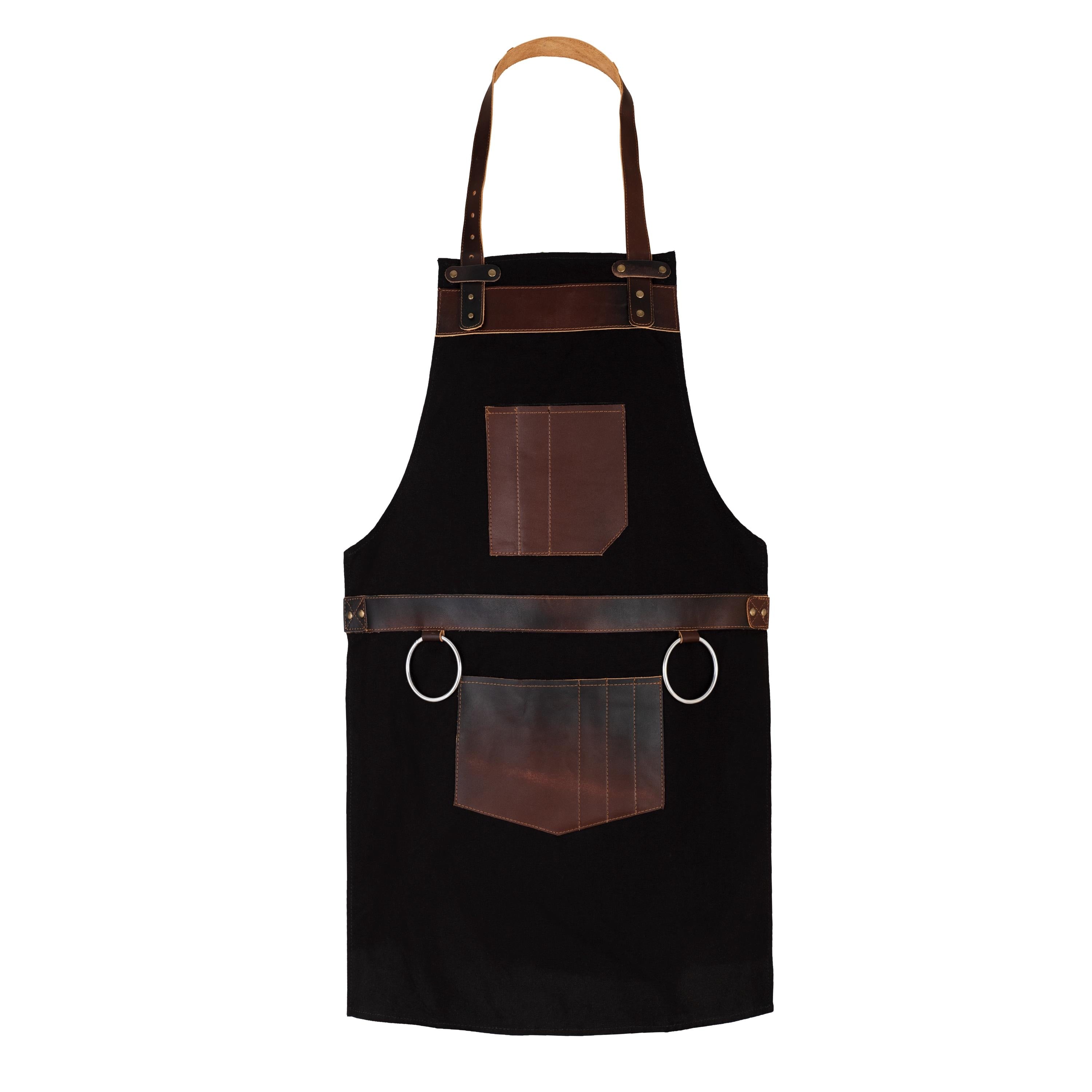 Leather & Canvas Work Apron: Chef, BBQ, Barber, Woodworker